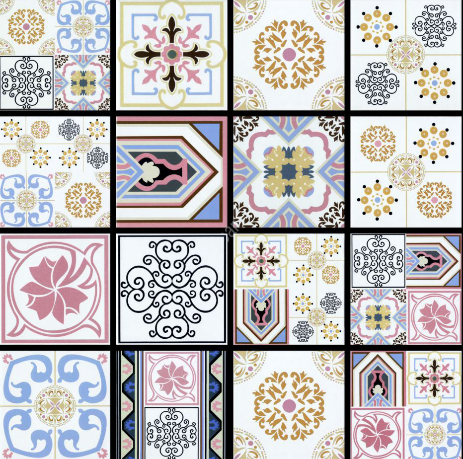 Gạch bông men nhập khẩu 20x20cm DC02